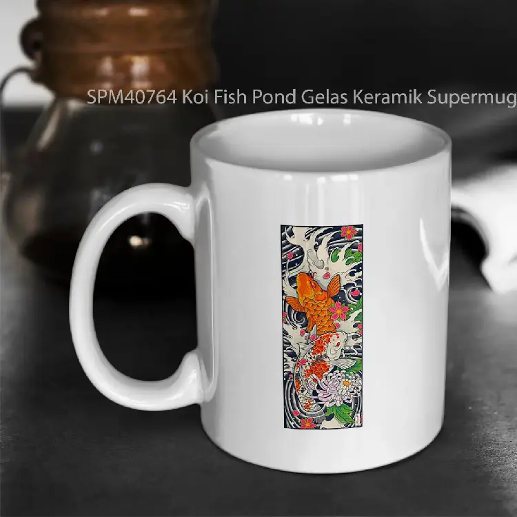 SPM40764 Koi Fish Pond Gelas Keramik Supermug