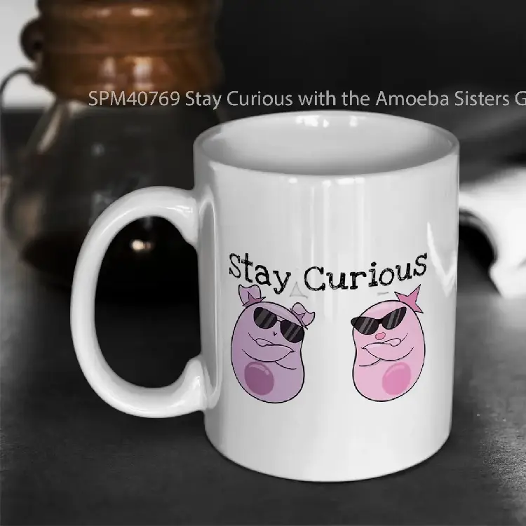 SPM40769 Stay Curious with the Amoeba Sisters Gelas Keramik Supermug