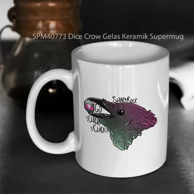 SPM40773 Dice Crow Gelas Keramik Supermug