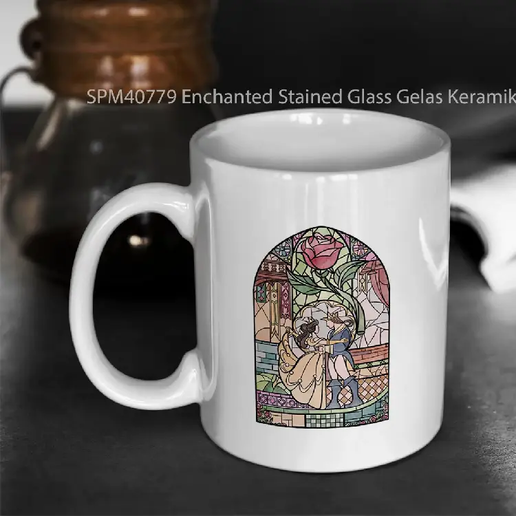 SPM40779 Enchanted Stained Glass Gelas Keramik Supermug