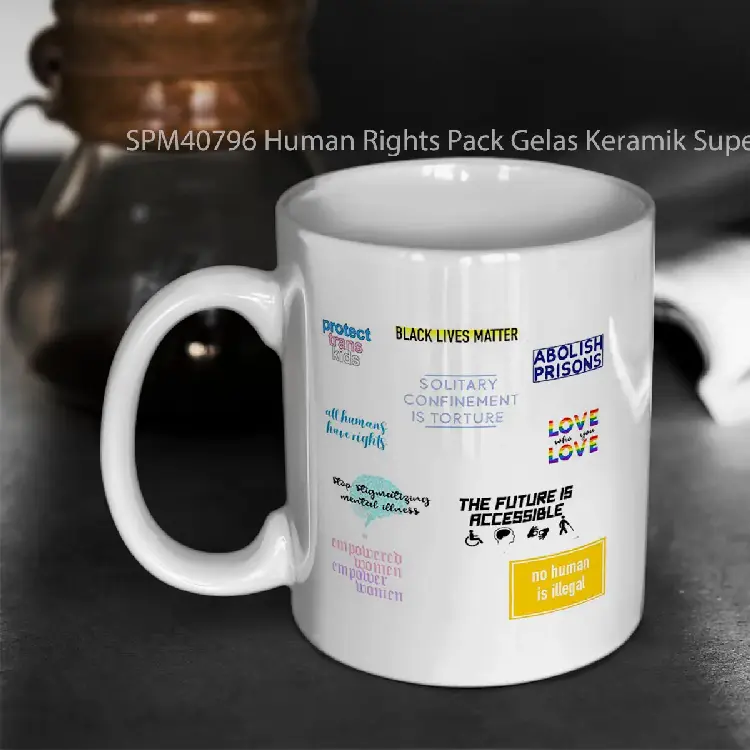 SPM40796 Human Rights Pack Gelas Keramik Supermug