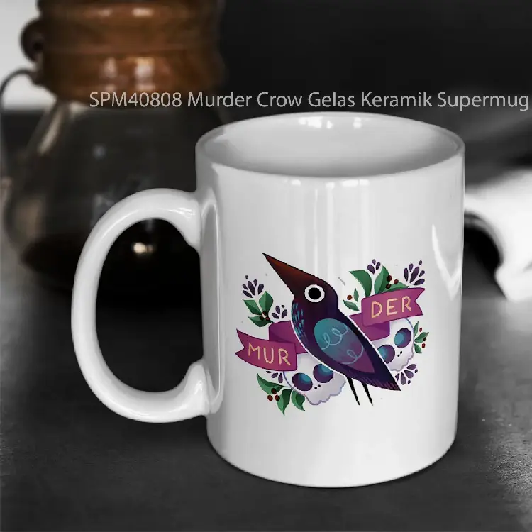 SPM40808 Murder Crow Gelas Keramik Supermug
