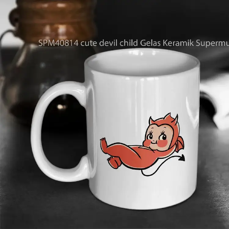 SPM40814 cute devil child Gelas Keramik Supermug