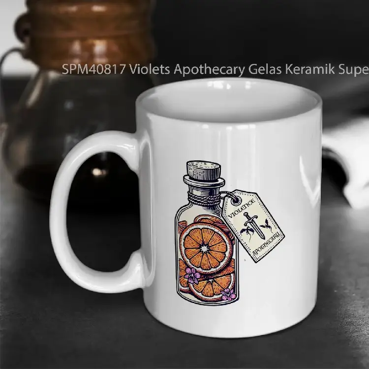 SPM40817 Violets Apothecary Gelas Keramik Supermug