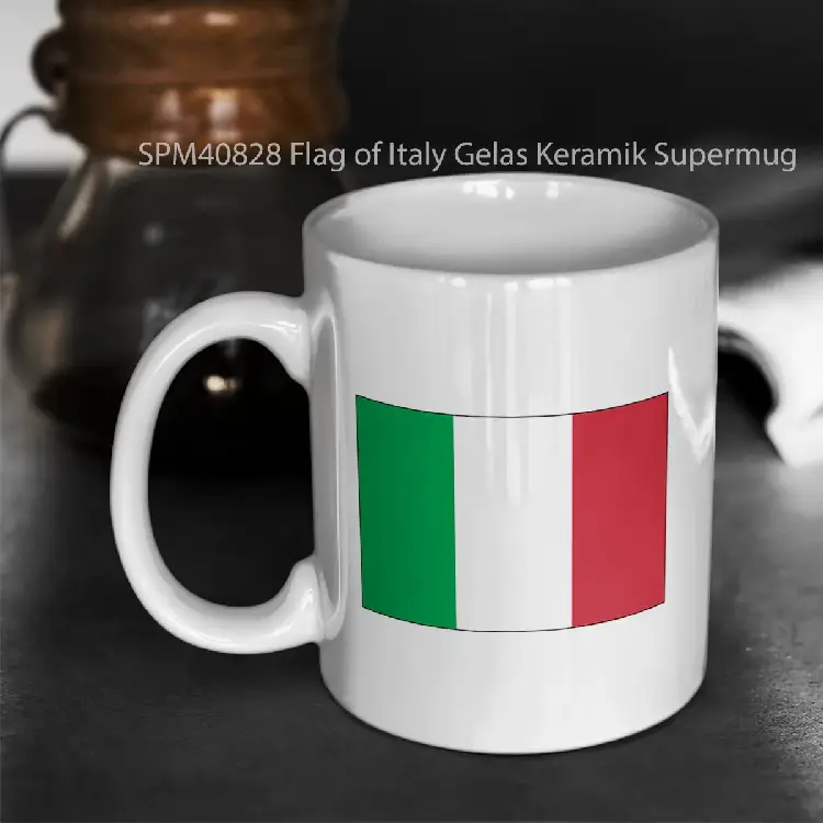 SPM40828 Flag of Italy Gelas Keramik Supermug