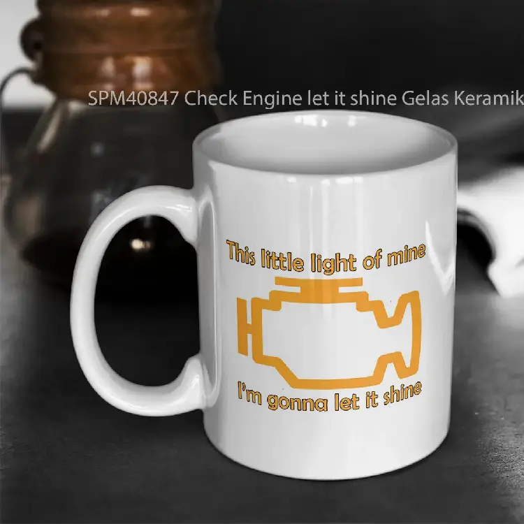 SPM40847 Check Engine let it shine Gelas Keramik Supermug