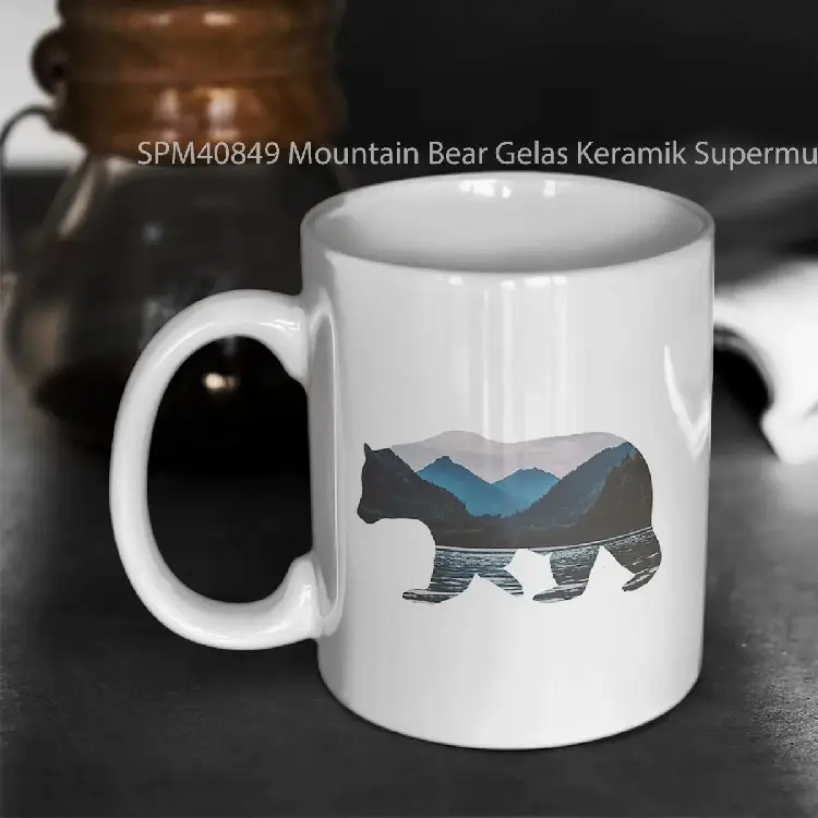 SPM40849 Mountain Bear Gelas Keramik Supermug