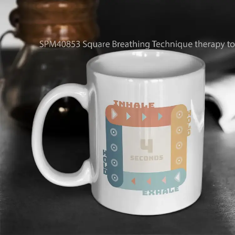 SPM40853 Square Breathing Technique therapy tool Gelas Keramik Supermug