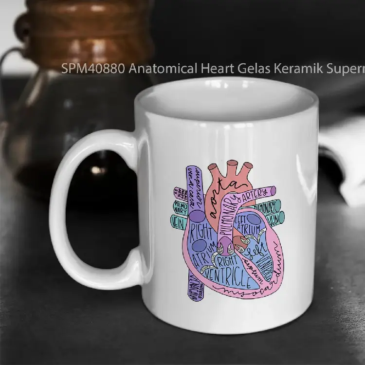SPM40880 Anatomical Heart Gelas Keramik Supermug