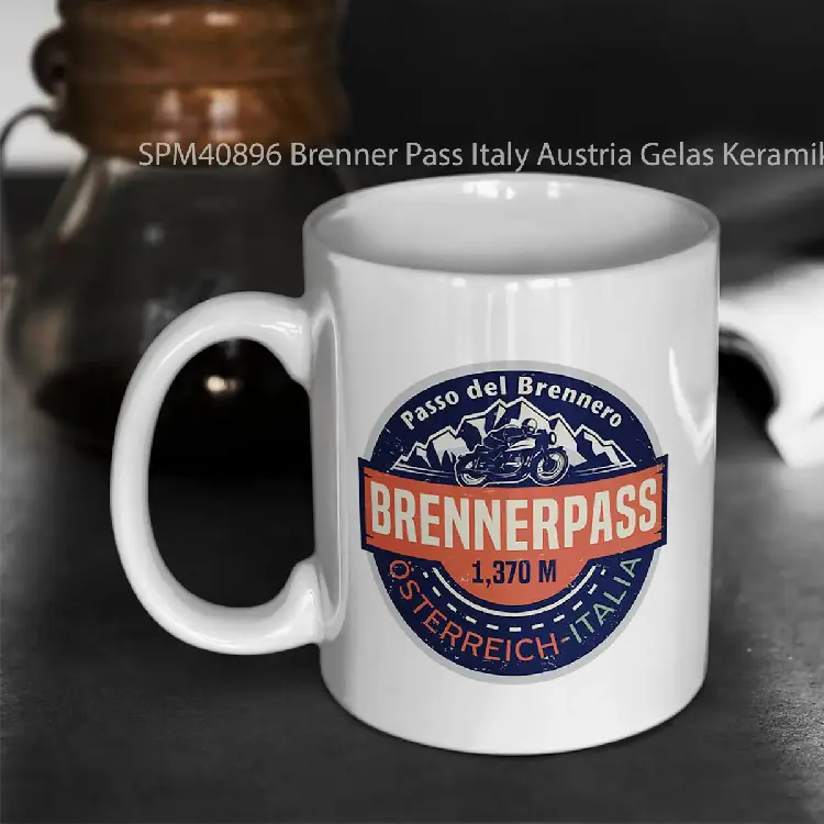 SPM40896 Brenner Pass Italy Austria Gelas Keramik Supermug