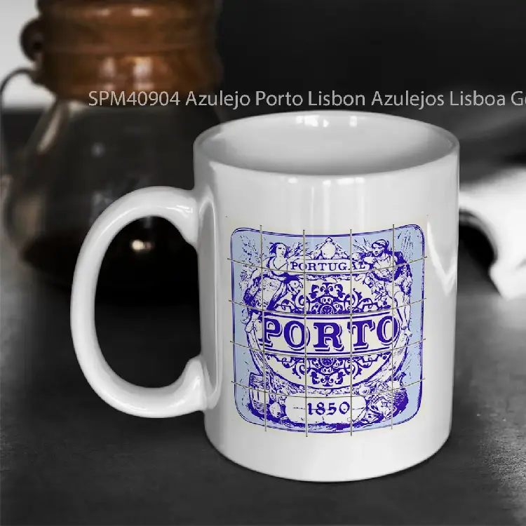 SPM40904 Azulejo Porto Lisbon Azulejos Lisboa Gelas Keramik Supermug