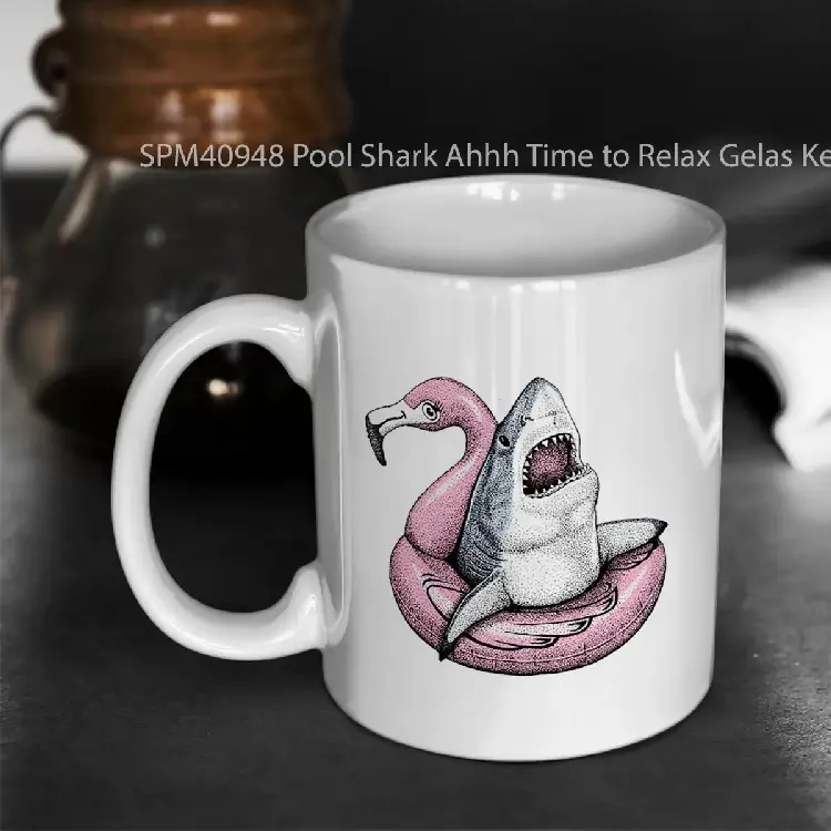 SPM40948 Pool Shark Ahhh Time to Relax Gelas Keramik Supermug