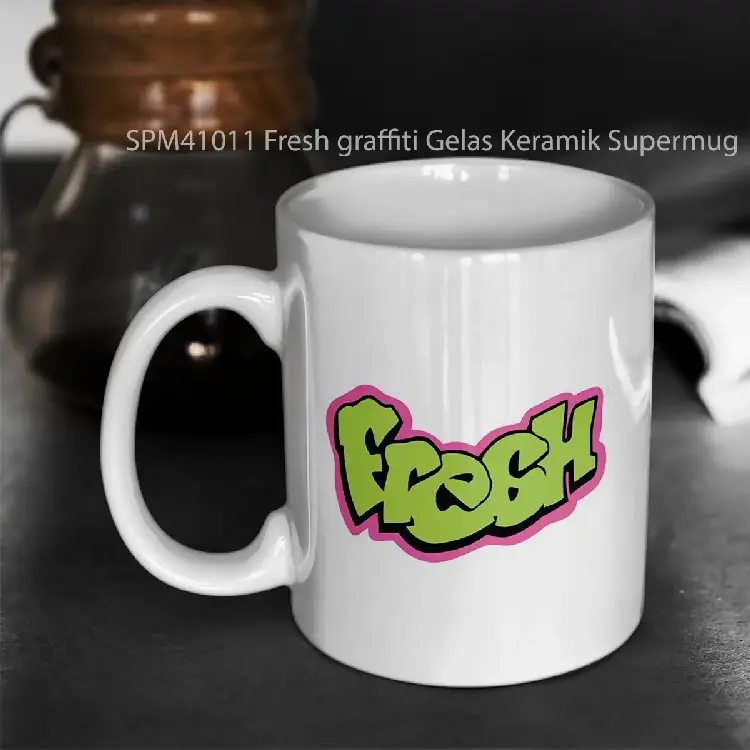 SPM41011 Fresh graffiti Gelas Keramik Supermug