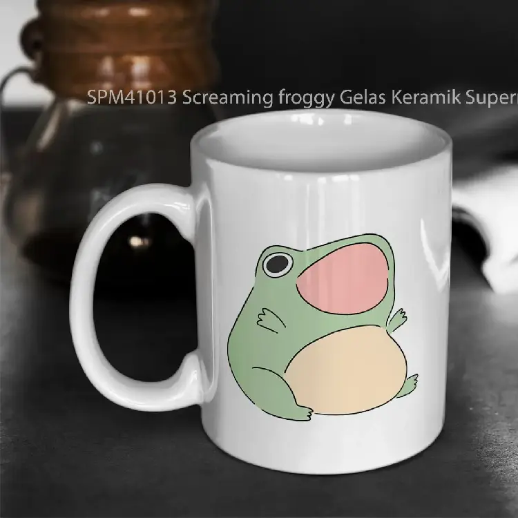 SPM41013 Screaming froggy Gelas Keramik Supermug