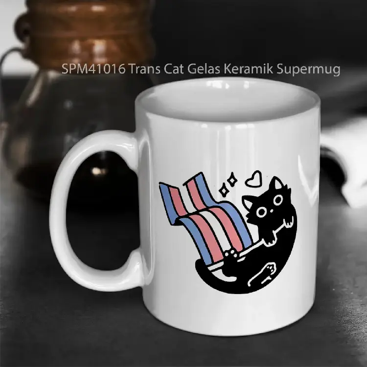 SPM41016 Trans Cat Gelas Keramik Supermug
