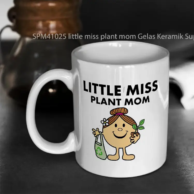 SPM41025 little miss plant mom Gelas Keramik Supermug