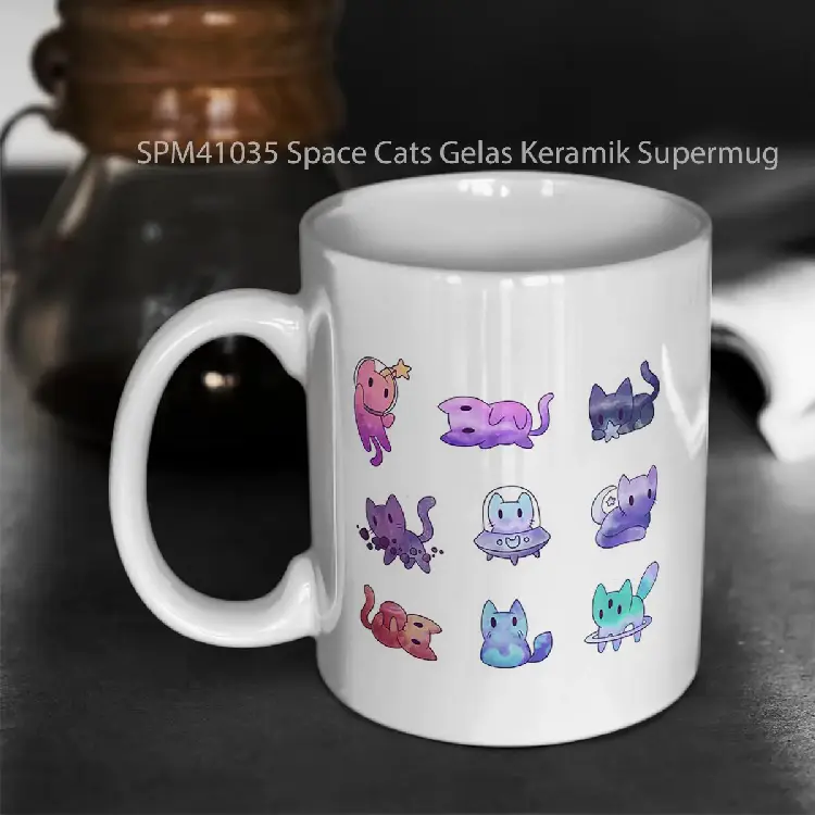 SPM41035 Space Cats Gelas Keramik Supermug