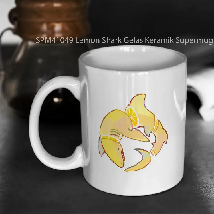 SPM41049 Lemon Shark Gelas Keramik Supermug