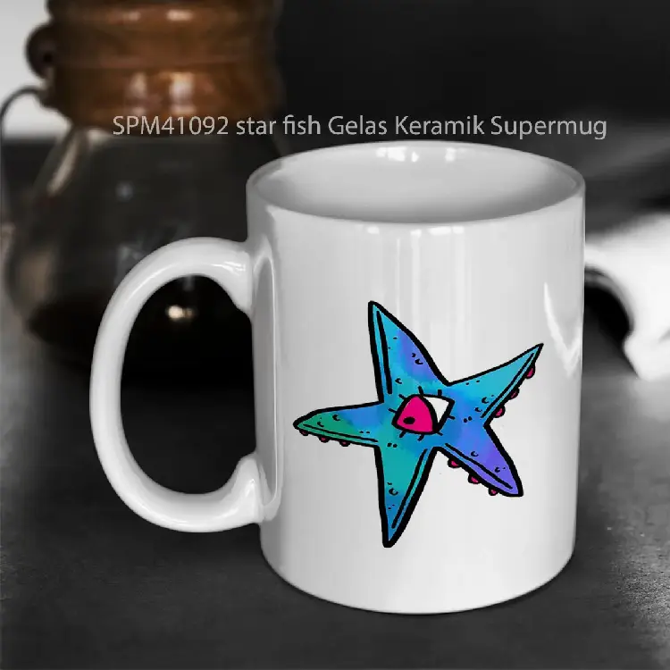 SPM41092 star fish Gelas Keramik Supermug
