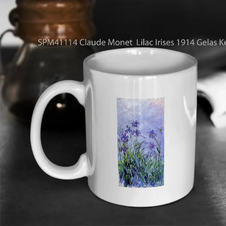 SPM41114 Claude Monet  Lilac Irises 1914 Gelas Keramik Supermug