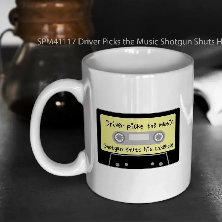 SPM41117 Driver Picks the Music Shotgun Shuts His Cakehole Gelas Keramik Supermug
