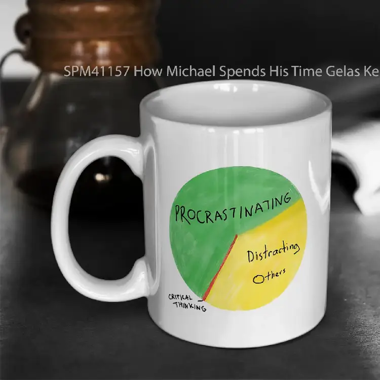 SPM41157 How Michael Spends His Time Gelas Keramik Supermug