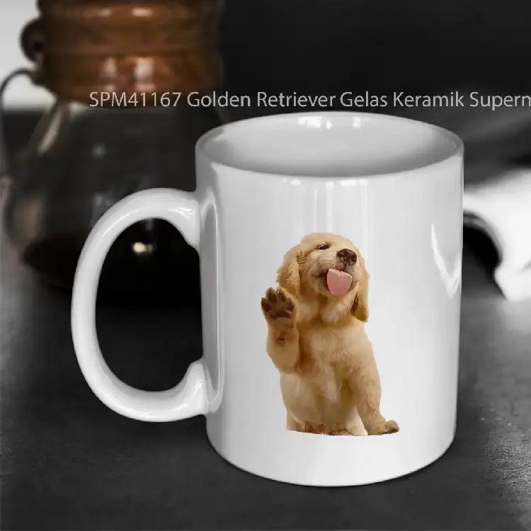 SPM41167 Golden Retriever Gelas Keramik Supermug