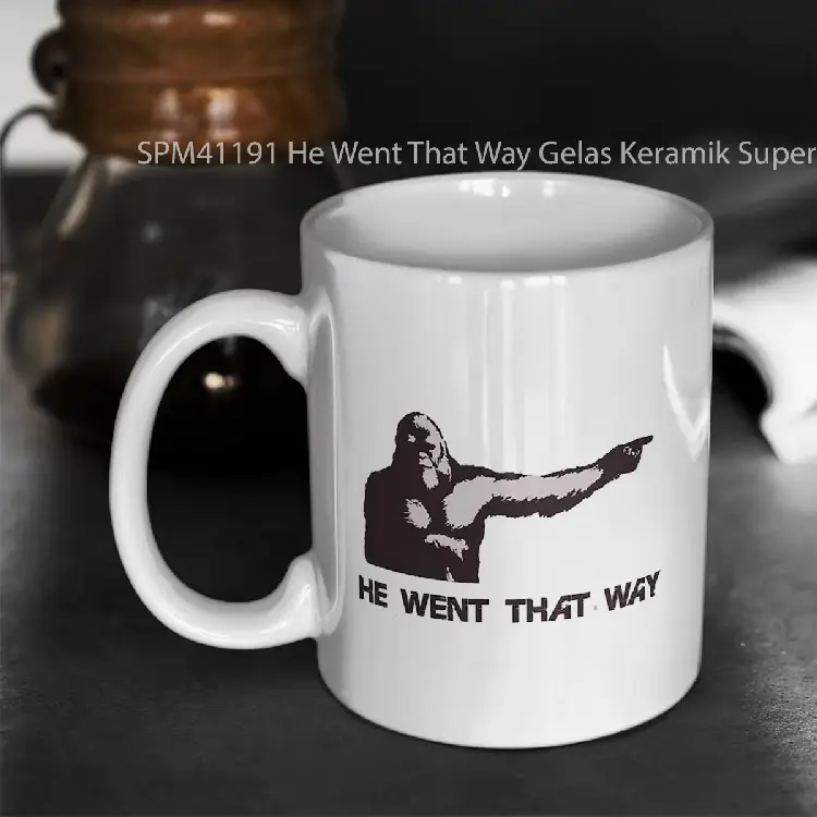 SPM41191 He Went That Way Gelas Keramik Supermug