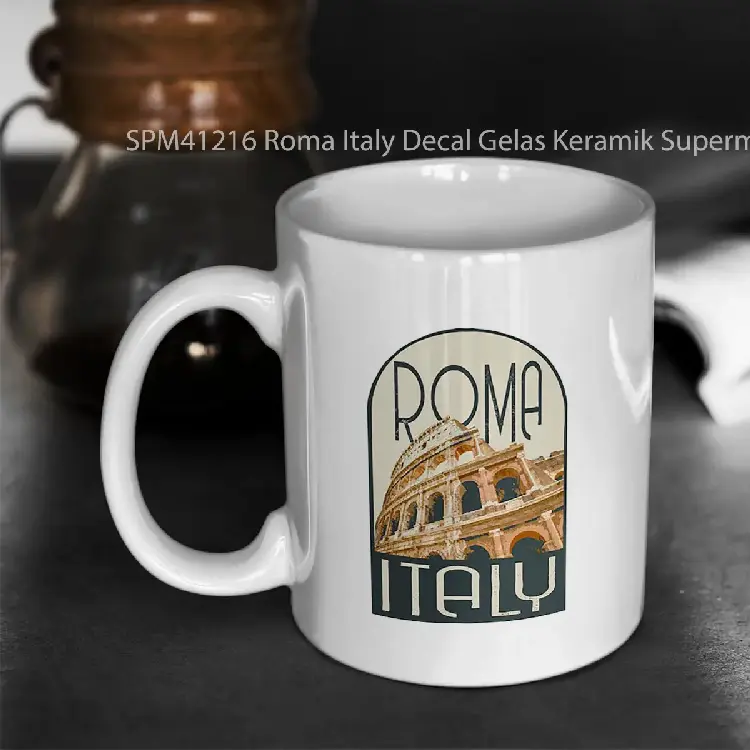 SPM41216 Roma Italy Decal Gelas Keramik Supermug