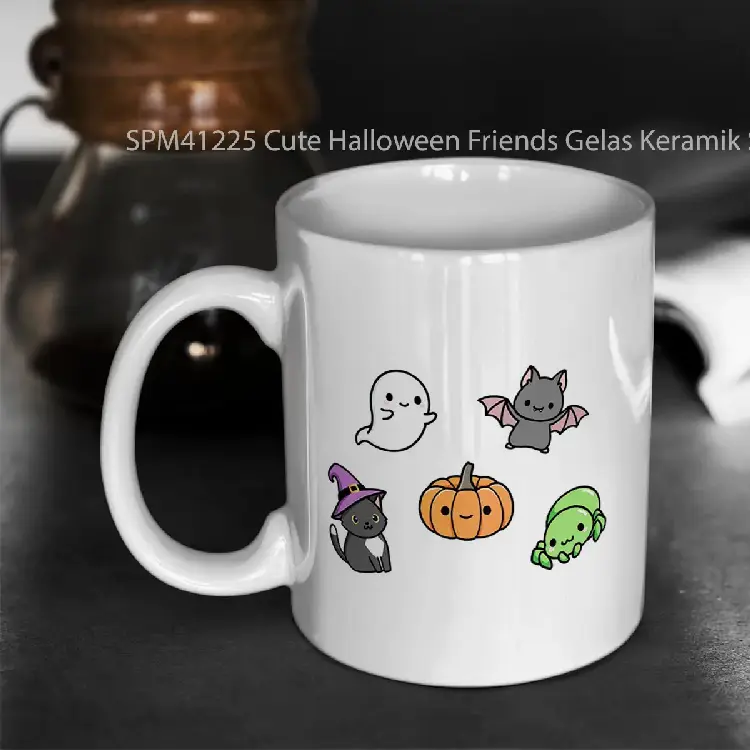 SPM41225 Cute Halloween Friends Gelas Keramik Supermug