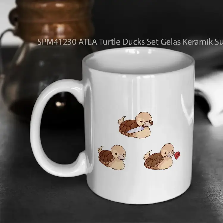 SPM41230 ATLA Turtle Ducks Set Gelas Keramik Supermug
