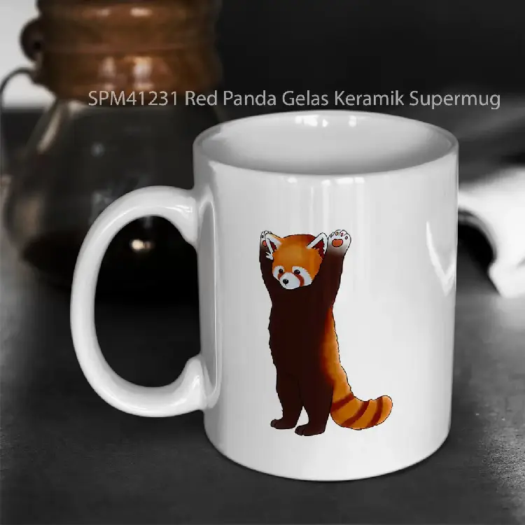SPM41231 Red Panda Gelas Keramik Supermug