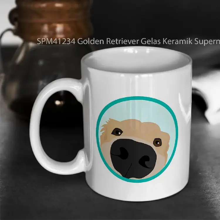 SPM41234 Golden Retriever Gelas Keramik Supermug