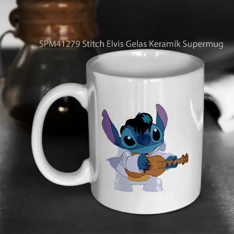 SPM41279 Stitch Elvis Gelas Keramik Supermug