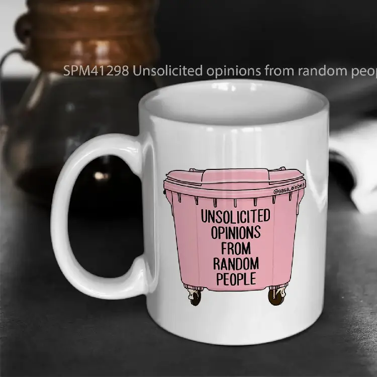 SPM41298 Unsolicited opinions from random people by Sasa Elebea Gelas Keramik Supermug