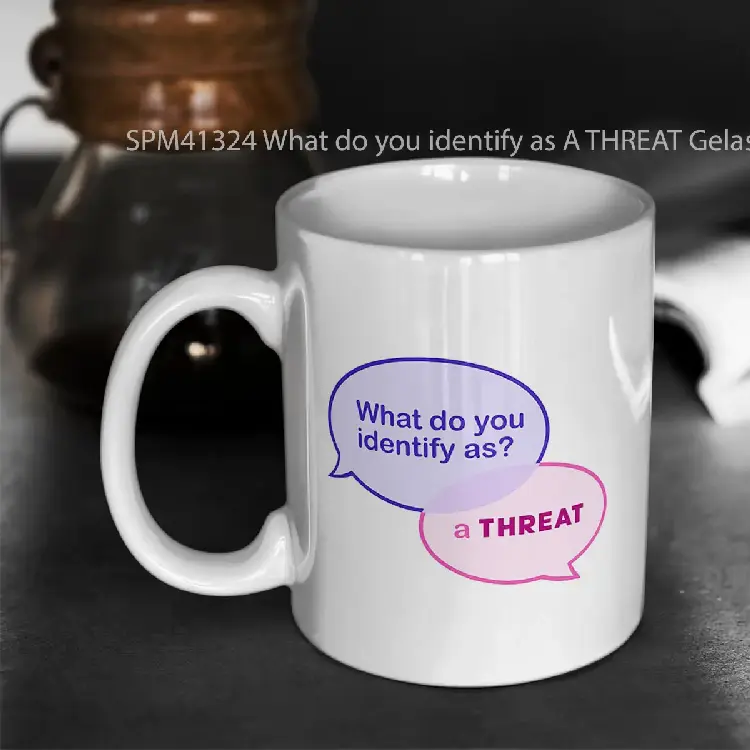 SPM41324 What do you identify as A THREAT Gelas Keramik Supermug