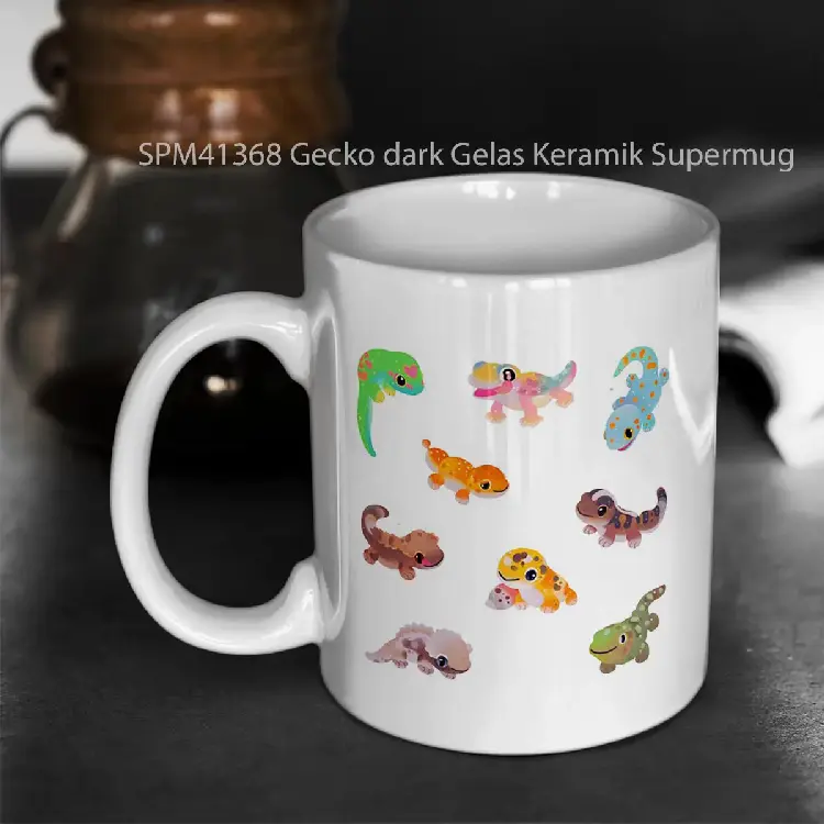 SPM41368 Gecko dark Gelas Keramik Supermug