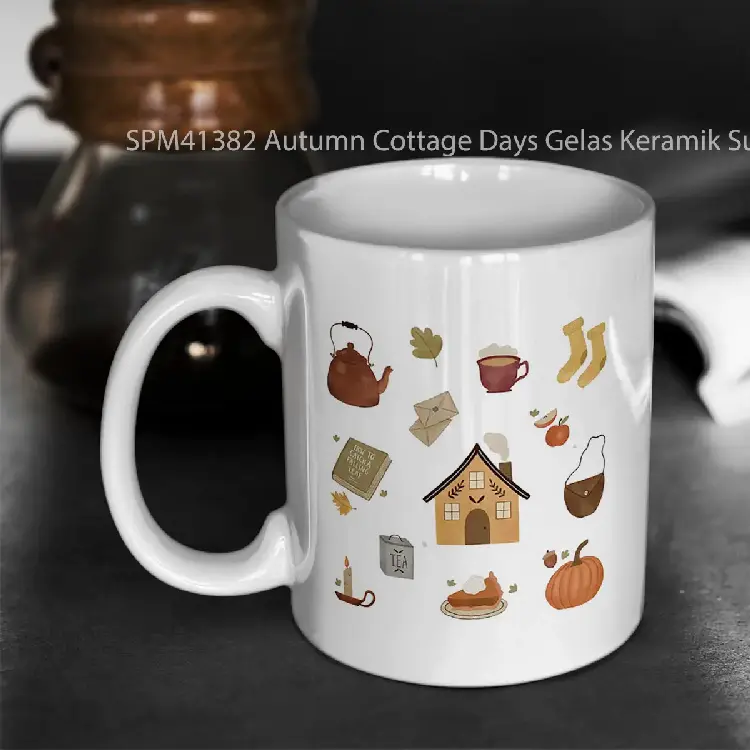 SPM41382 Autumn Cottage Days Gelas Keramik Supermug