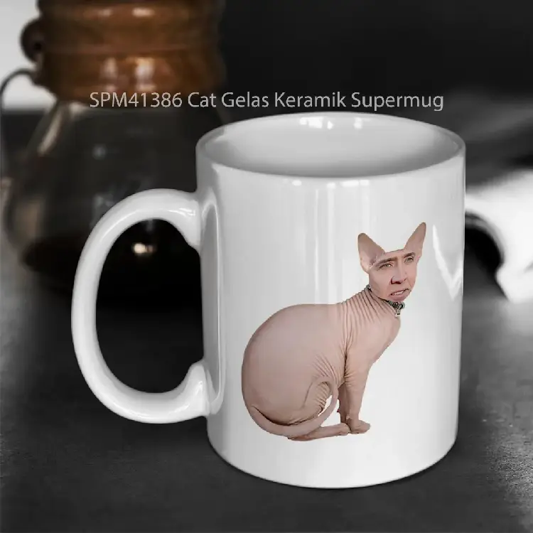 SPM41386 Cat Gelas Keramik Supermug