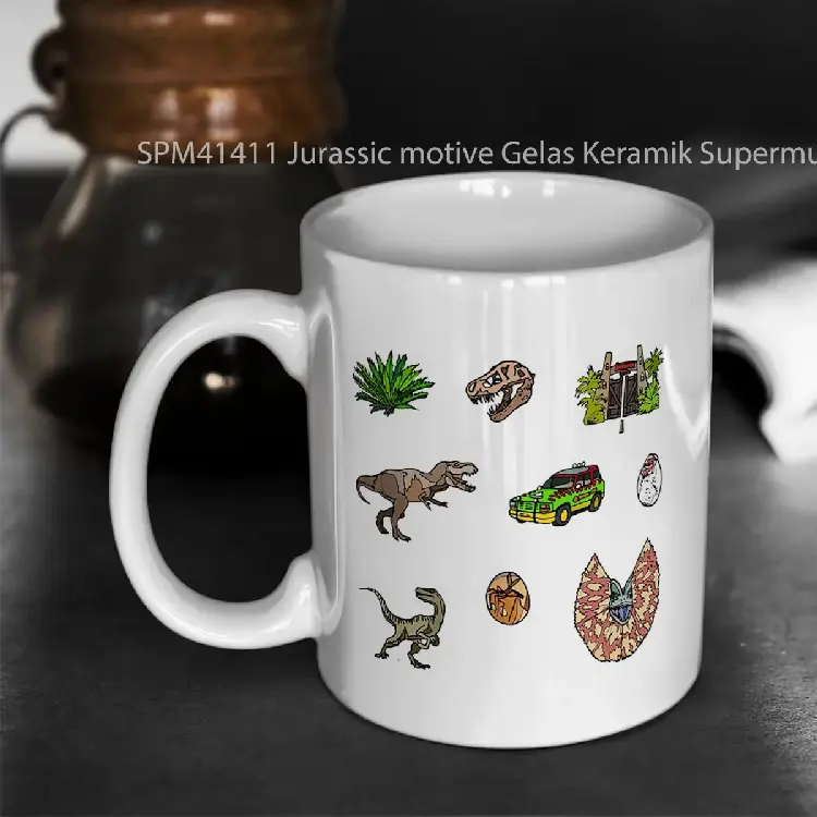 SPM41411 Jurassic motive Gelas Keramik Supermug