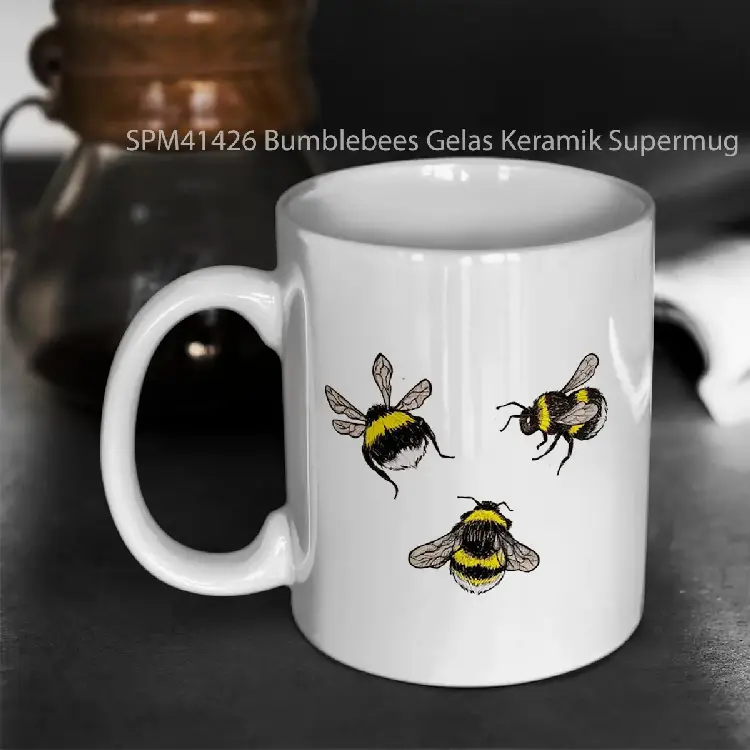 SPM41426 Bumblebees Gelas Keramik Supermug