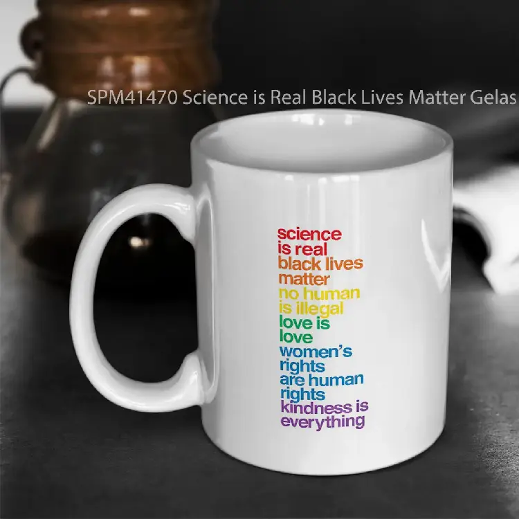 SPM41470 Science is Real Black Lives Matter Gelas Keramik Supermug