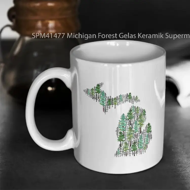 SPM41477 Michigan Forest Gelas Keramik Supermug