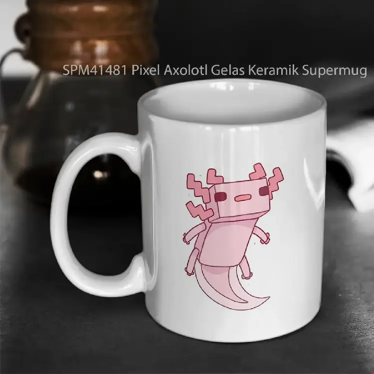 SPM41481 Pixel Axolotl Gelas Keramik Supermug