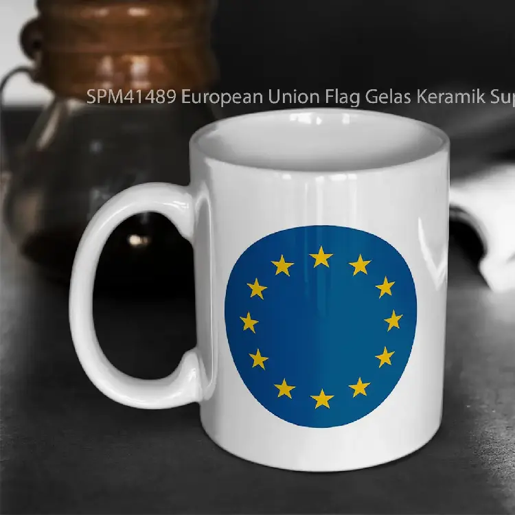 SPM41489 European Union Flag Gelas Keramik Supermug