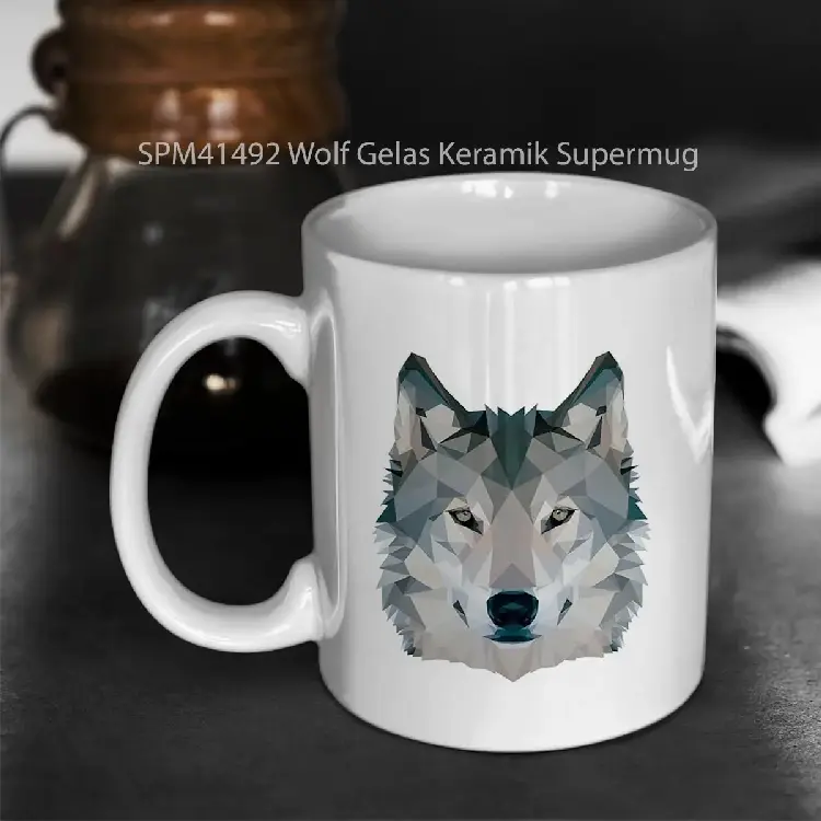 SPM41492 Wolf Gelas Keramik Supermug