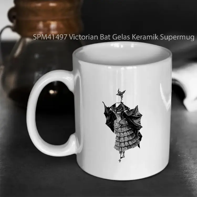 SPM41497 Victorian Bat Gelas Keramik Supermug