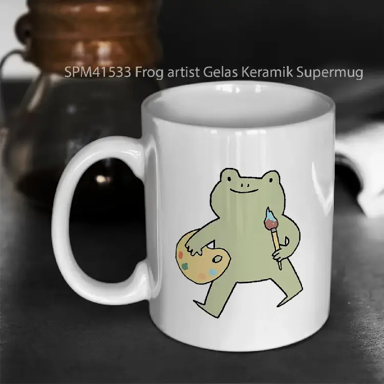 SPM41533 Frog artist Gelas Keramik Supermug