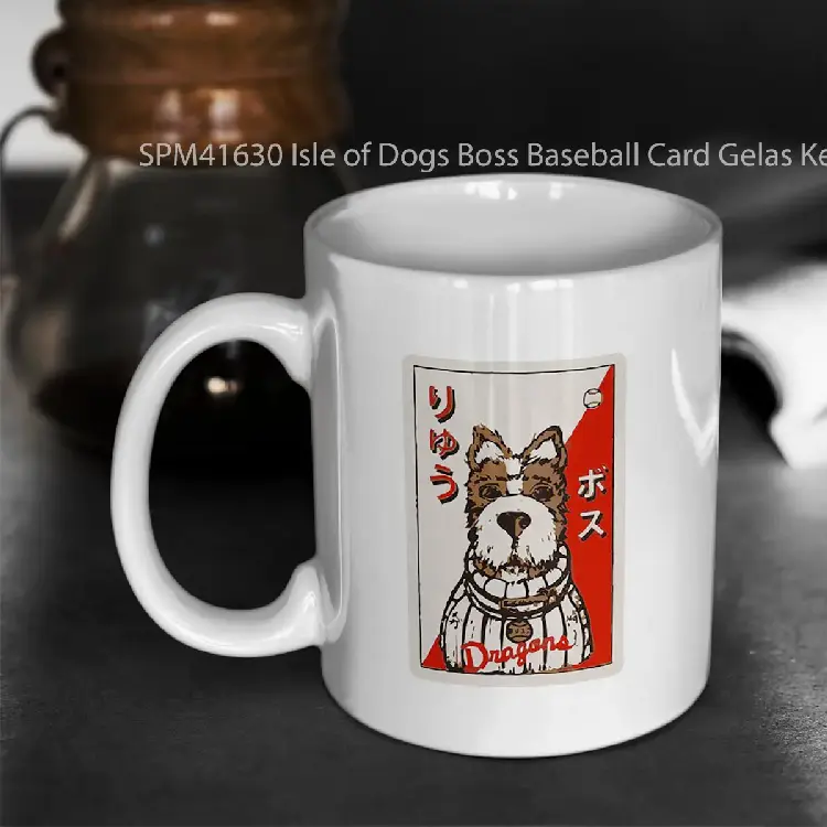 SPM41630 Isle of Dogs Boss Baseball Card Gelas Keramik Supermug