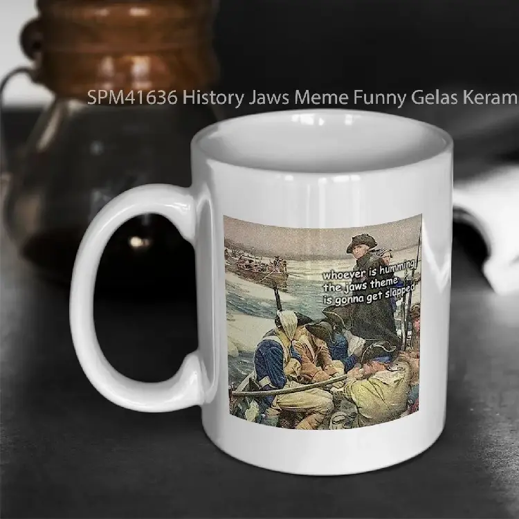 SPM41636 History Jaws Meme Funny Gelas Keramik Supermug